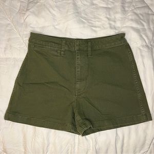 NWOT Madewell green Emmett shorts size 29